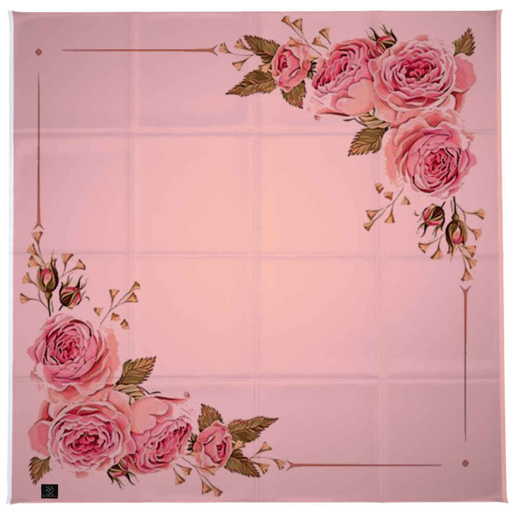 Main image of 女士夏季花卉印花围巾 – 豪华鲜艳玫瑰设计