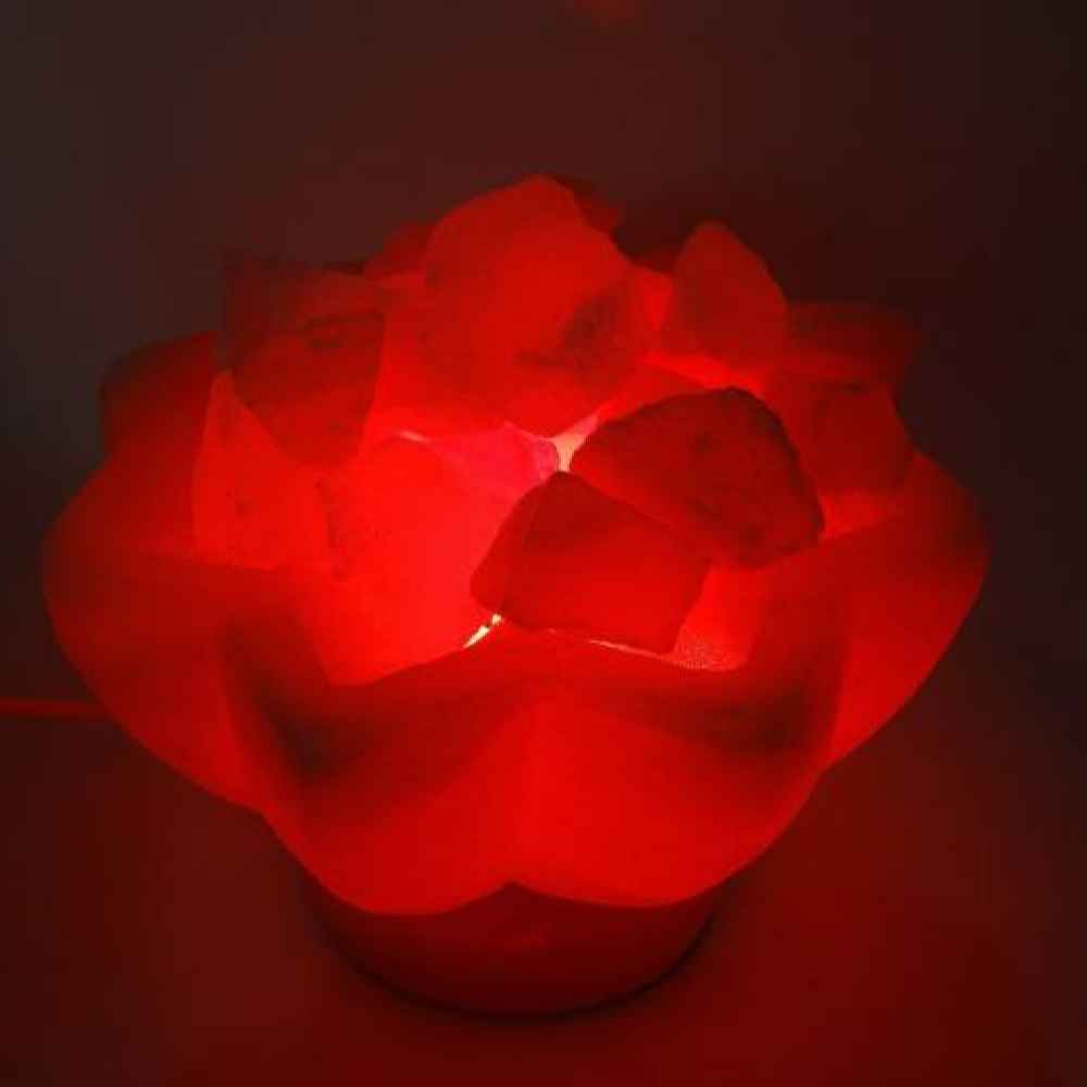 波斯碗形盐灯 – Star 模型，木质底座配盐块