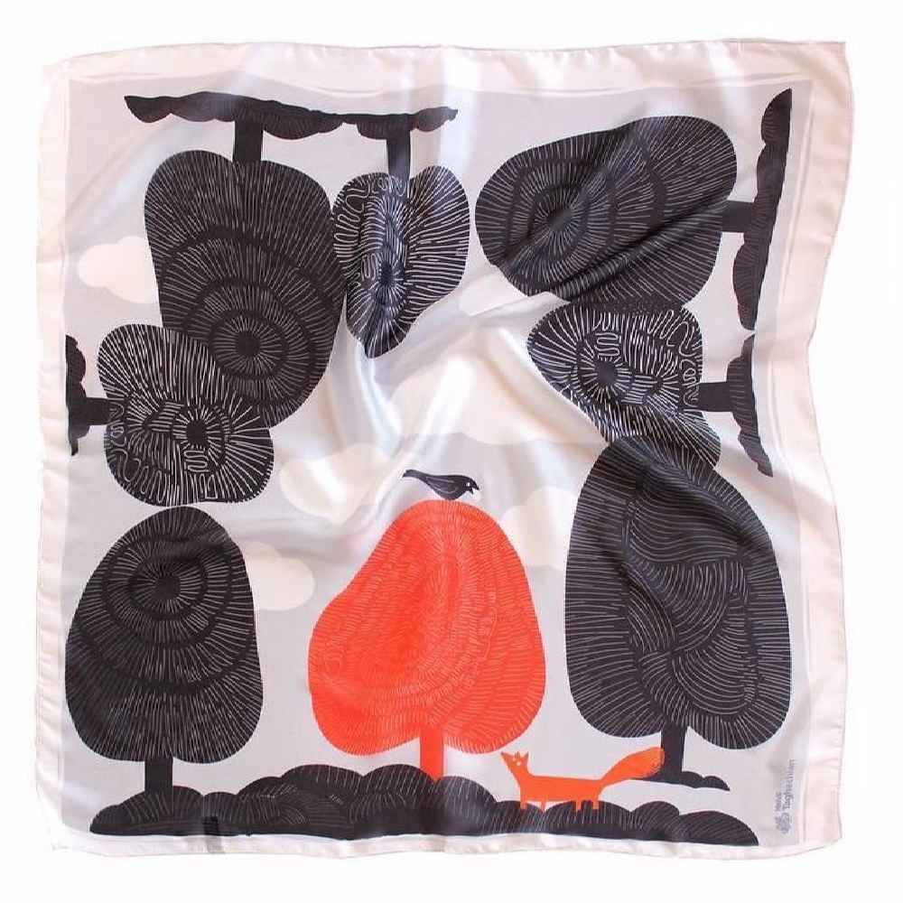 女士丝质迷你围巾 – 艺术豪华鲜艳 Zaghak 款