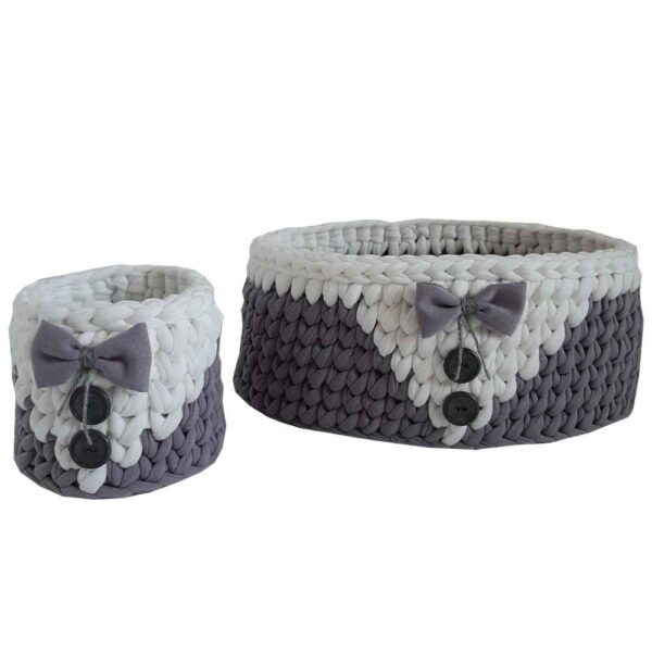 Dara 款两件套毛线钩针收纳篮