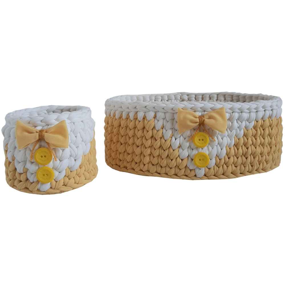 Main image of Sara 款两件套毛线钩针收纳篮