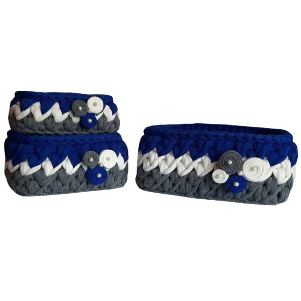 Afshin 款三件套毛线钩针收纳篮