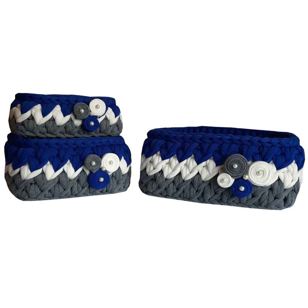 Main image of Afshin 款三件套毛线钩针收纳篮