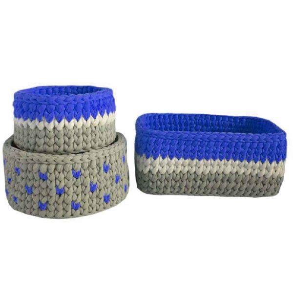 Sina 款三件套毛线钩针收纳篮