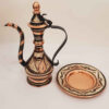 Thumbnail 2: 波斯铜制玫瑰水喷壶与盘子套装