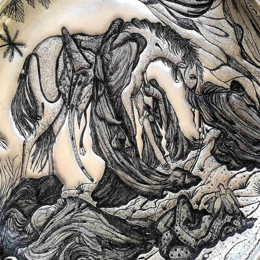 伊斯兰装饰性雕花铜盘——Ashura（阿舒拉节）