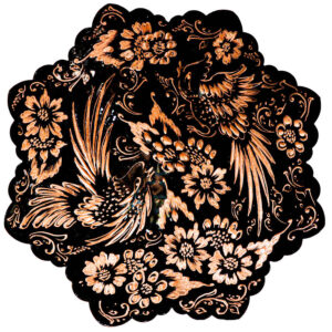 波斯装饰性雕花铜盘——Parandeh（鸟）