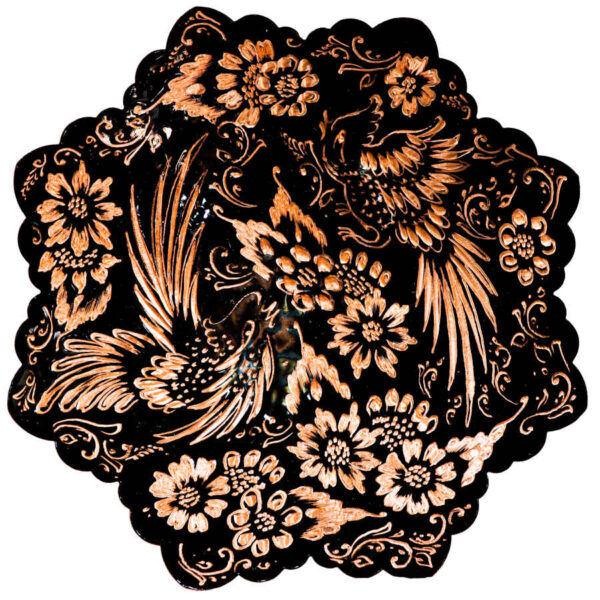 波斯装饰性雕花铜盘——Parandeh（鸟）