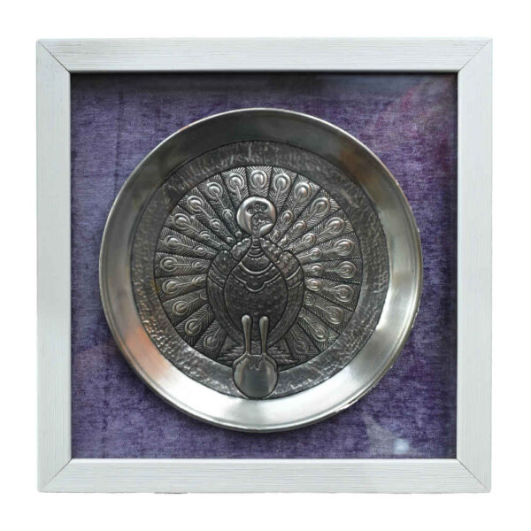 波斯装饰性雕花铜盘——Tavoos（孔雀）