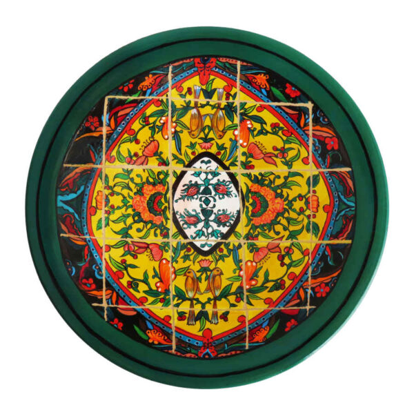 波斯装饰陶瓷盘 手绘 瓷砖图案