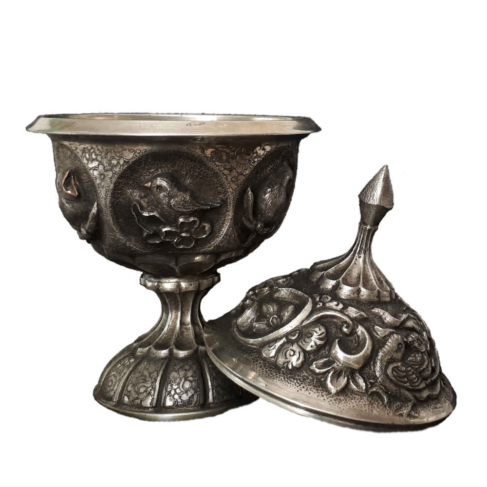 手工波斯雕刻铜制糖碗 Barjasteh 款