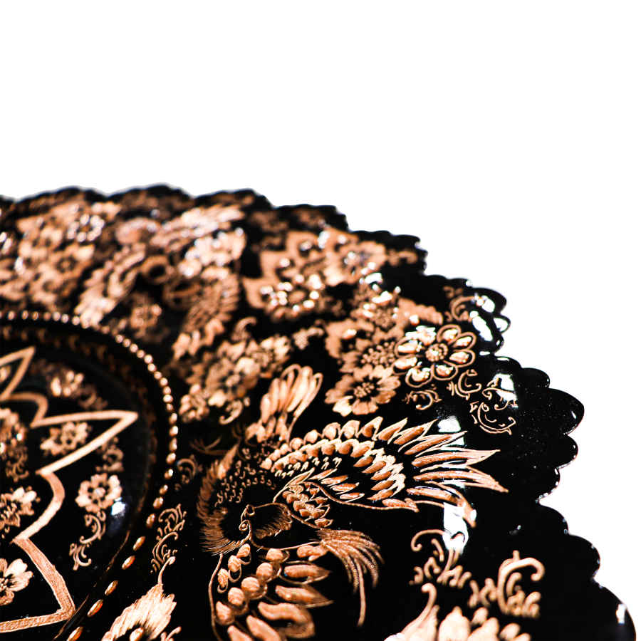 装饰性铜托盘——波斯手工雕刻工艺：Honar（艺术）