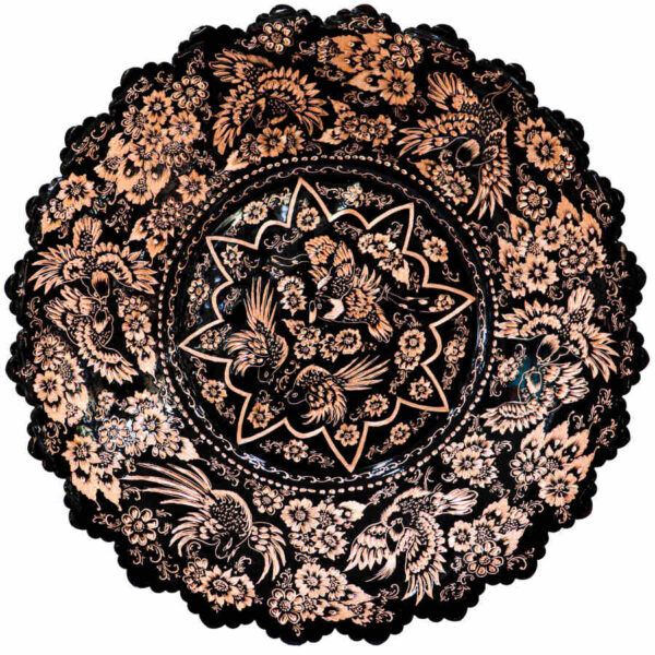 装饰性铜托盘——波斯手工雕刻工艺：Honar（艺术）