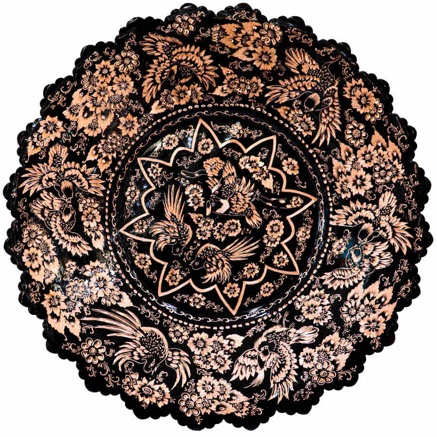 Main image of 装饰性铜托盘——波斯手工雕刻工艺：Honar（艺术）