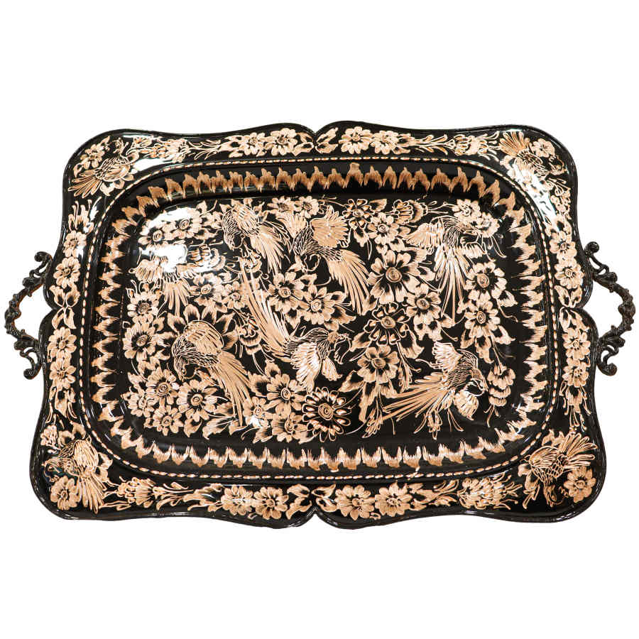 Main image of 装饰性铜托盘——波斯手工雕刻工艺：Rectangle（长方形）