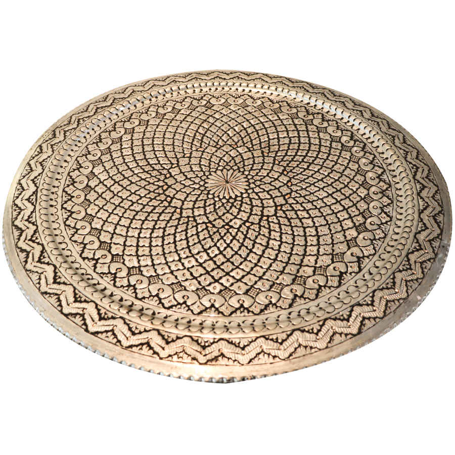 装饰性铜托盘——波斯手工雕刻工艺:Sima