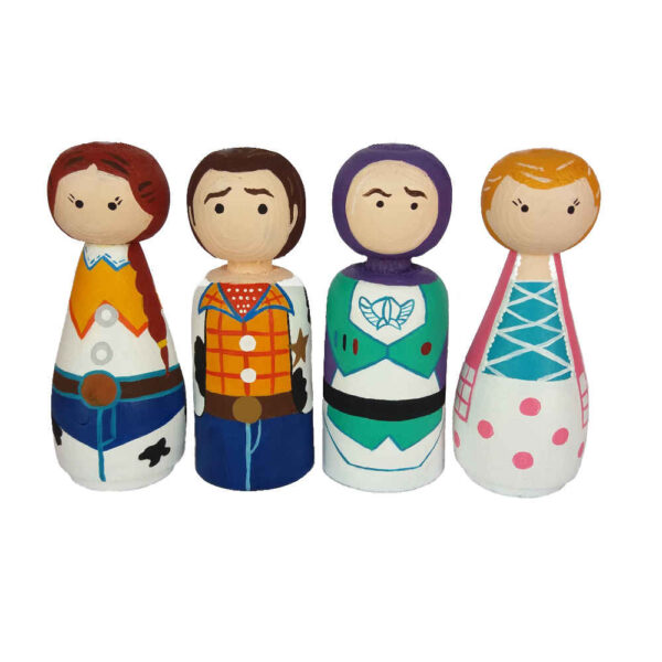 《手工木制挂钩娃娃 — 牛仔 | 乡村西部玩具人物》