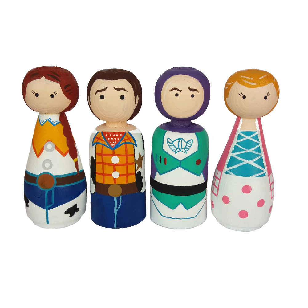 Main image of 《手工木制挂钩娃娃 — 牛仔 | 乡村西部玩具人物》