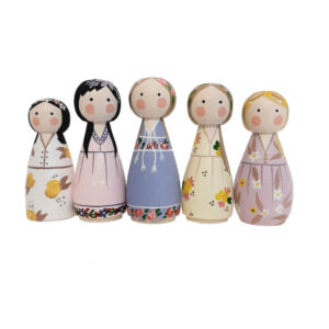 《手工木制挂钩娃娃 — 童话角色 | 迷人木制玩具》