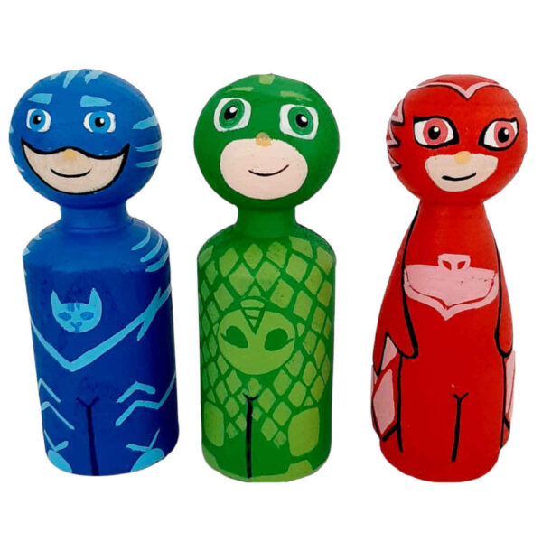 《手工木制挂钩娃娃 — 小英雄 | 定制儿童玩具人物》