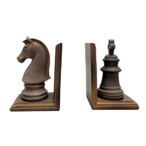 国际象棋聚酯雕塑书挡 – 游戏室的理想选择
