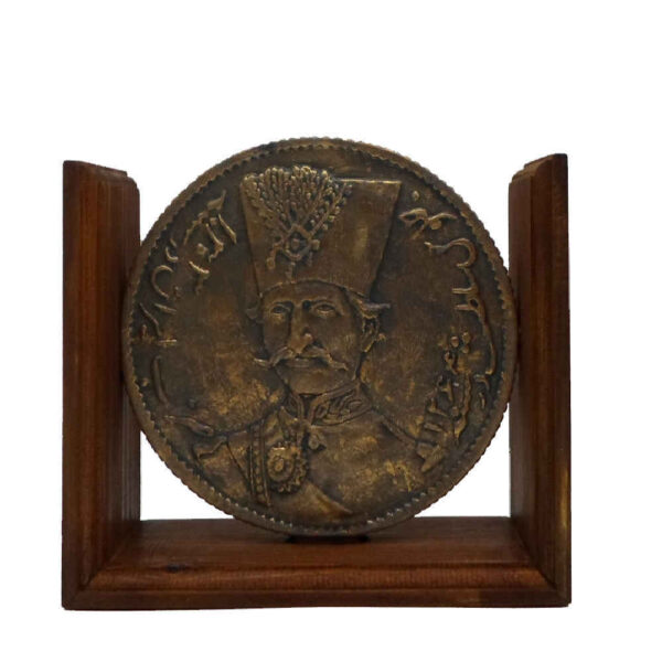 卡扎尔硬币木雕书挡 – 适合文化装饰