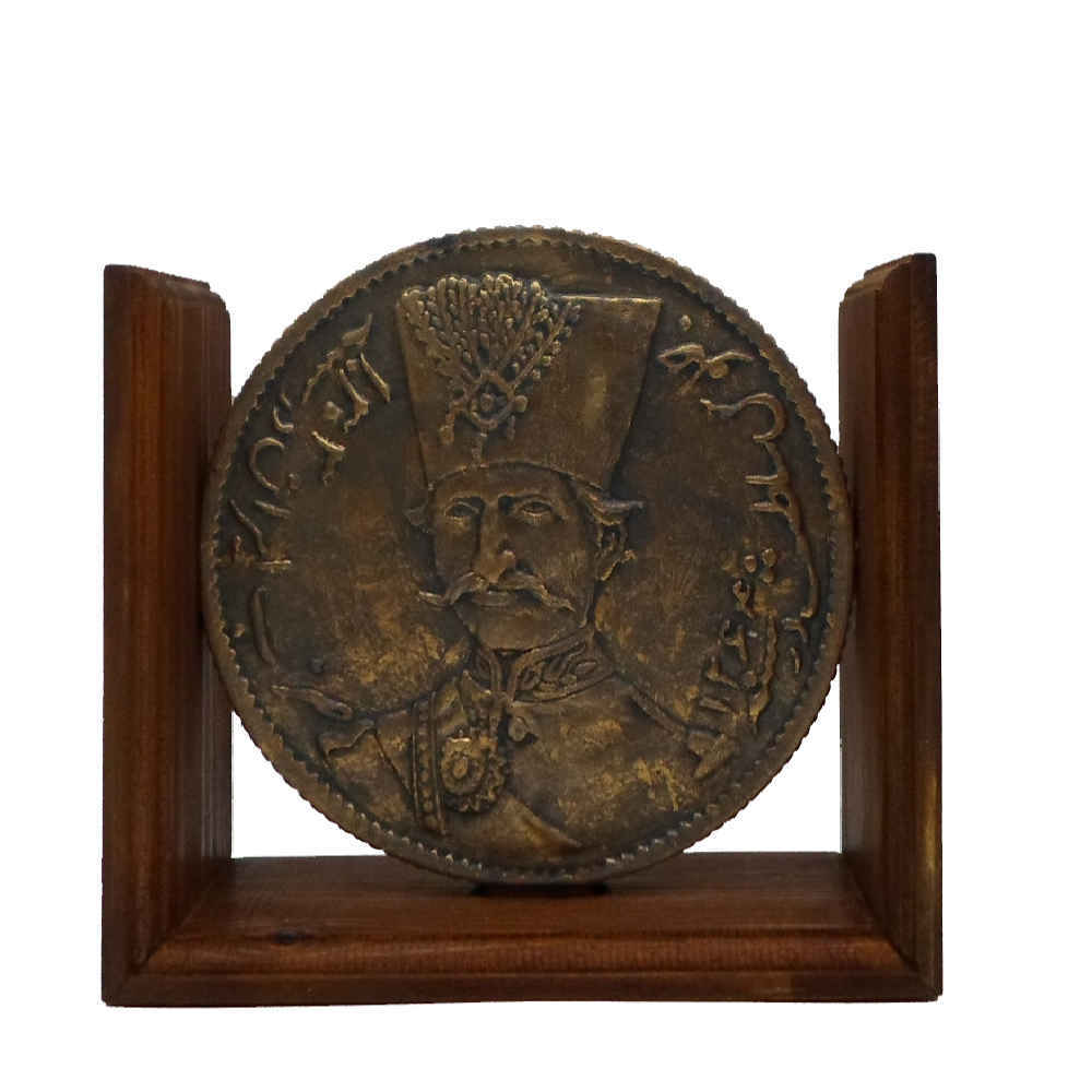 Main image of 卡扎尔硬币木雕书挡 – 适合文化装饰