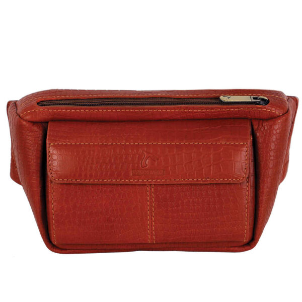 真皮腰包，配可调节腰带 – 日常随身时尚配饰