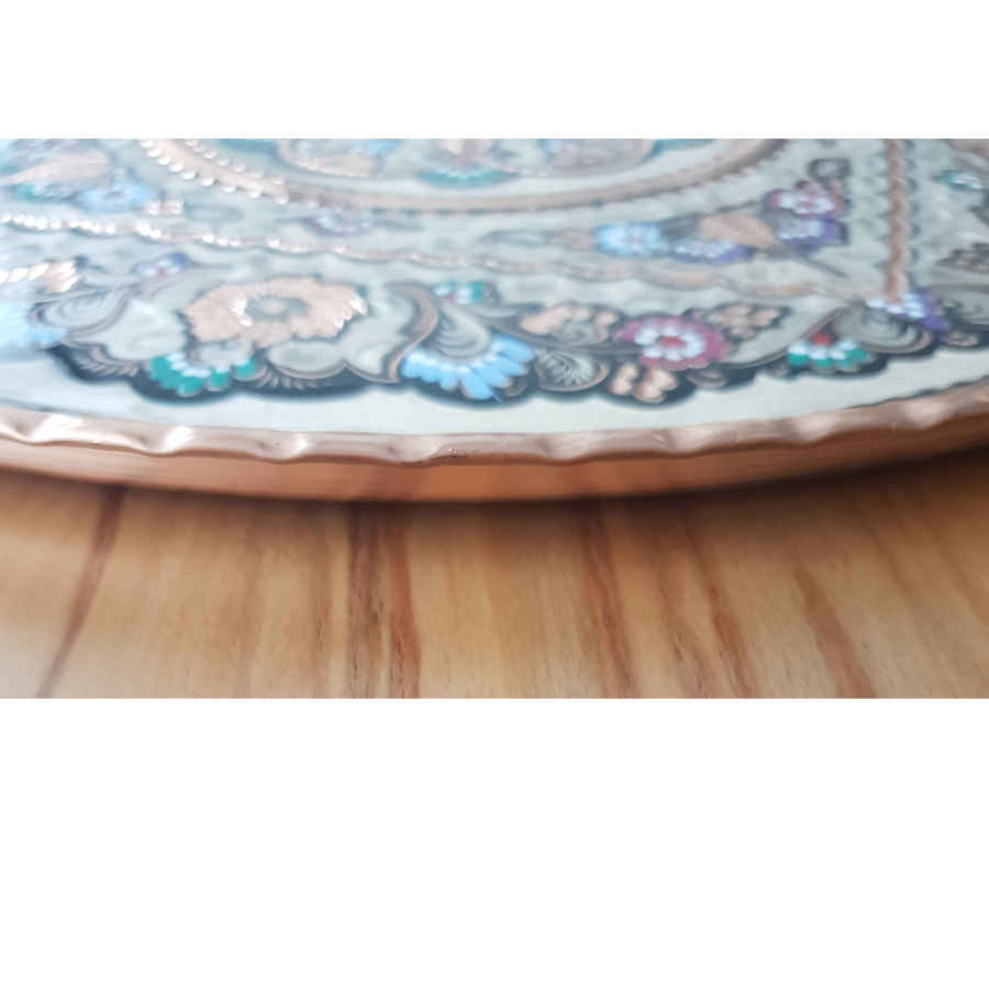 装饰性铜托盘——波斯手工雕刻与锤击工艺：Homa