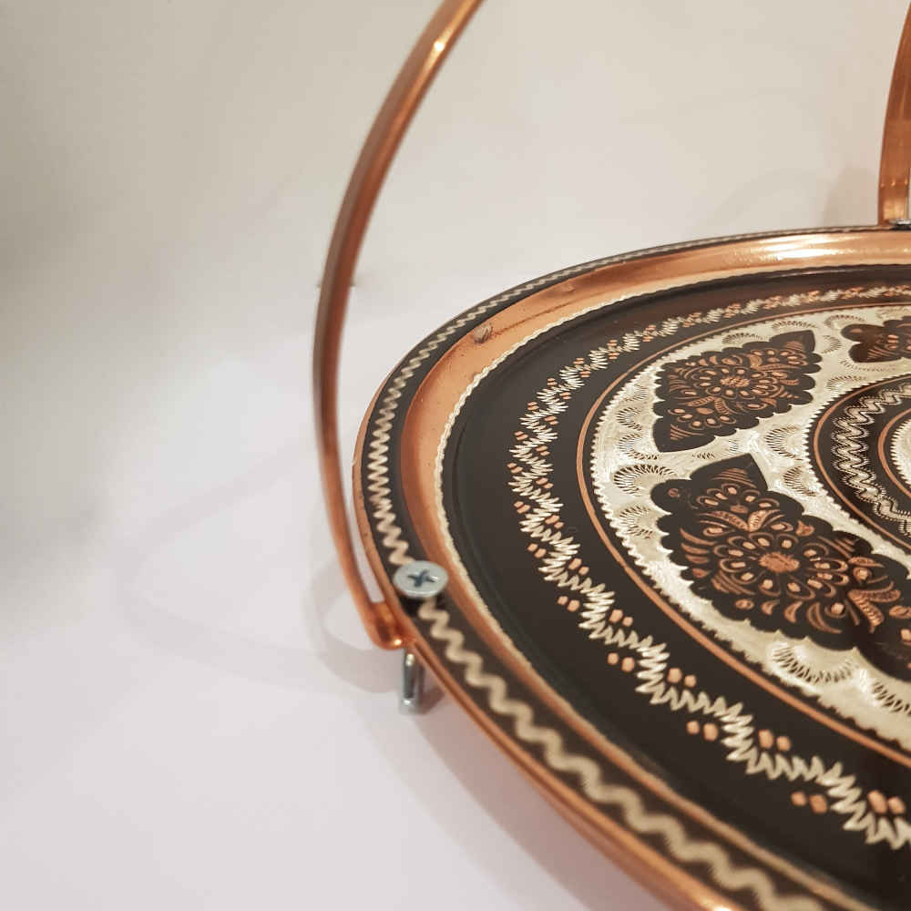 装饰性铜托盘——波斯手工雕刻与锤击工艺:Maryam