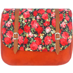 波西米亚风斜挎单肩包，花卉图案