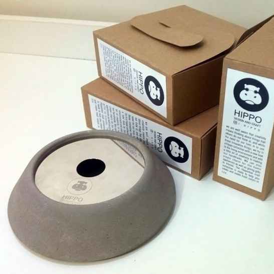 现代极简水泥烟灰缸