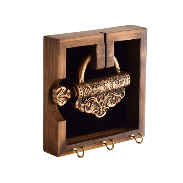 装饰性墙壁钥匙挂架 – 金色设计