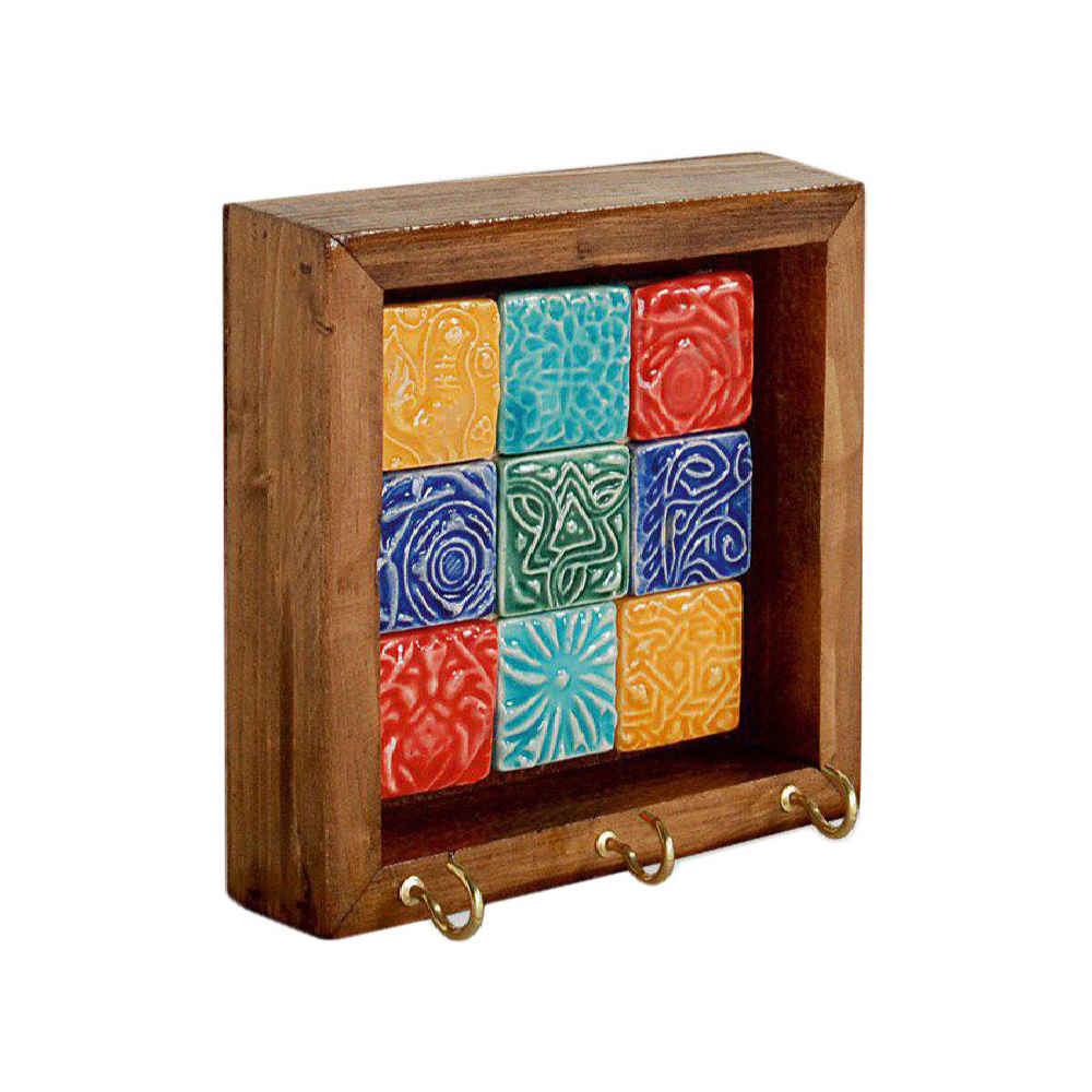 Main image of 陶瓷墙壁钥匙挂架 – 木框 Kian 模型