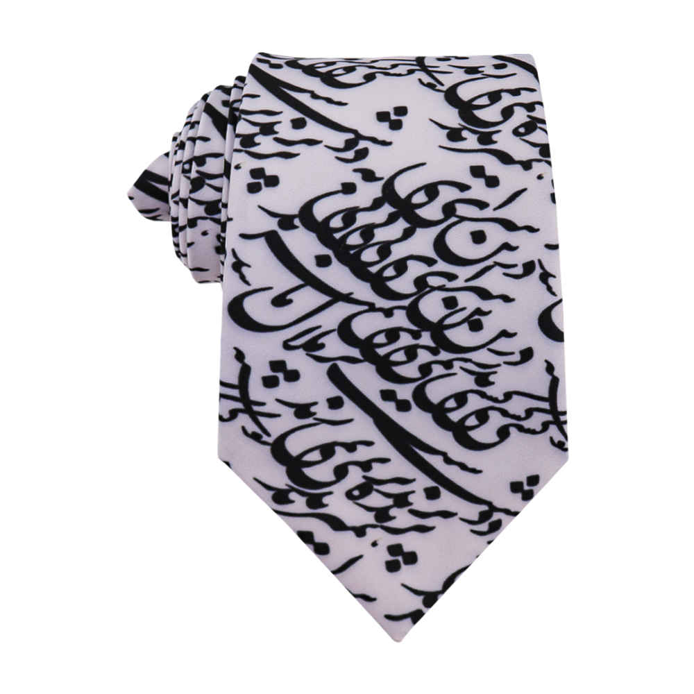 Main image of 男士领带 – 波斯风格艺术书法 Poem 款