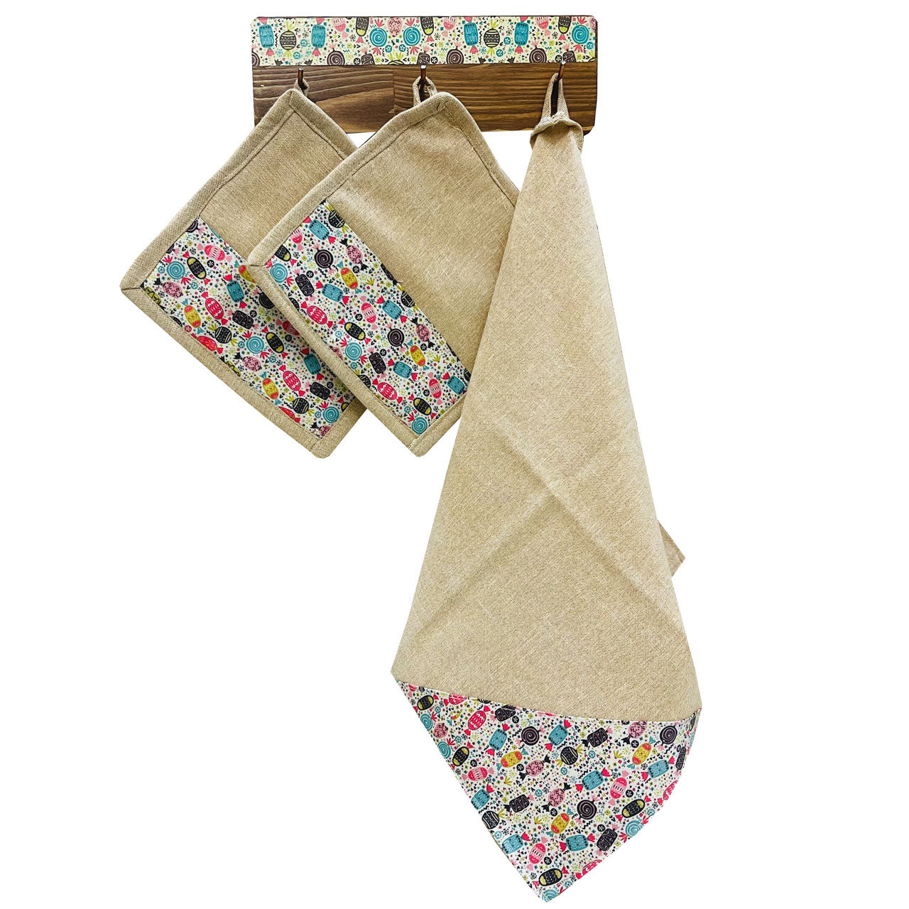 厨房配件 16 件套 – 巧克力色