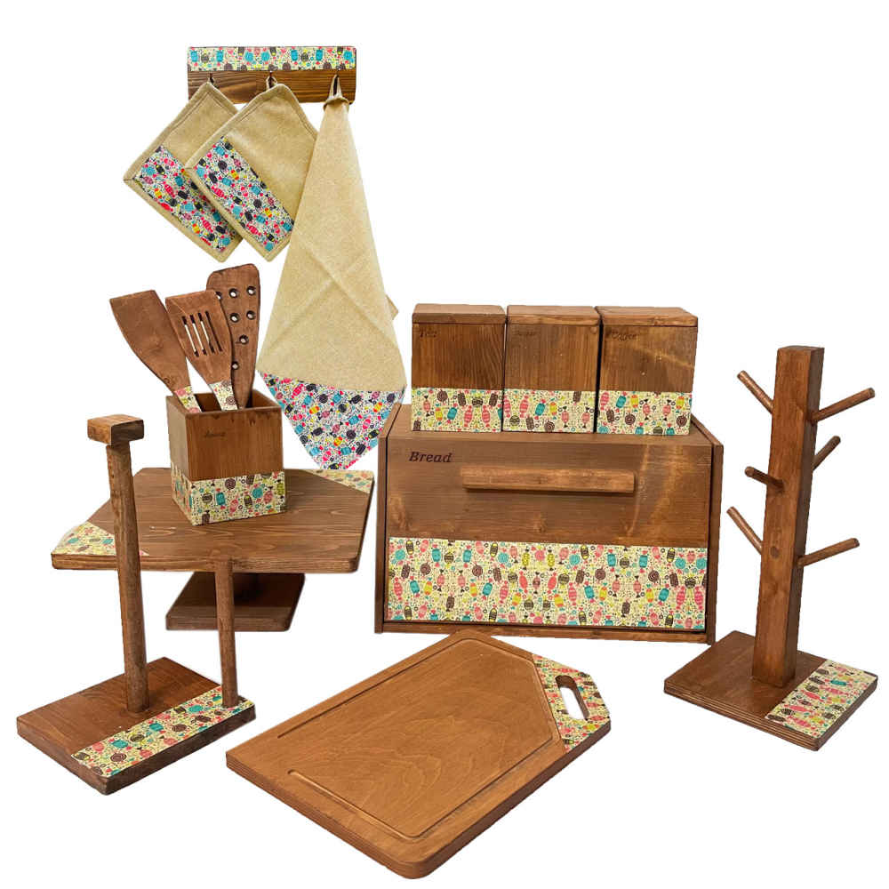 Main image of 厨房配件 16 件套 – 巧克力色