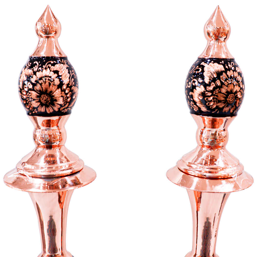 装饰铜瓶 – 手工波斯雕刻 Yara（2件装）