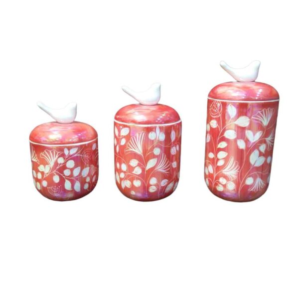 陶瓷罐套装 – 厨房收纳与整理理想选择，Birds（3 件套）