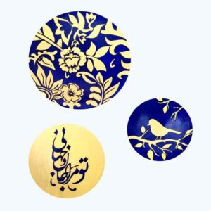三件套 手绘装饰陶瓷盘 线条（Khat）