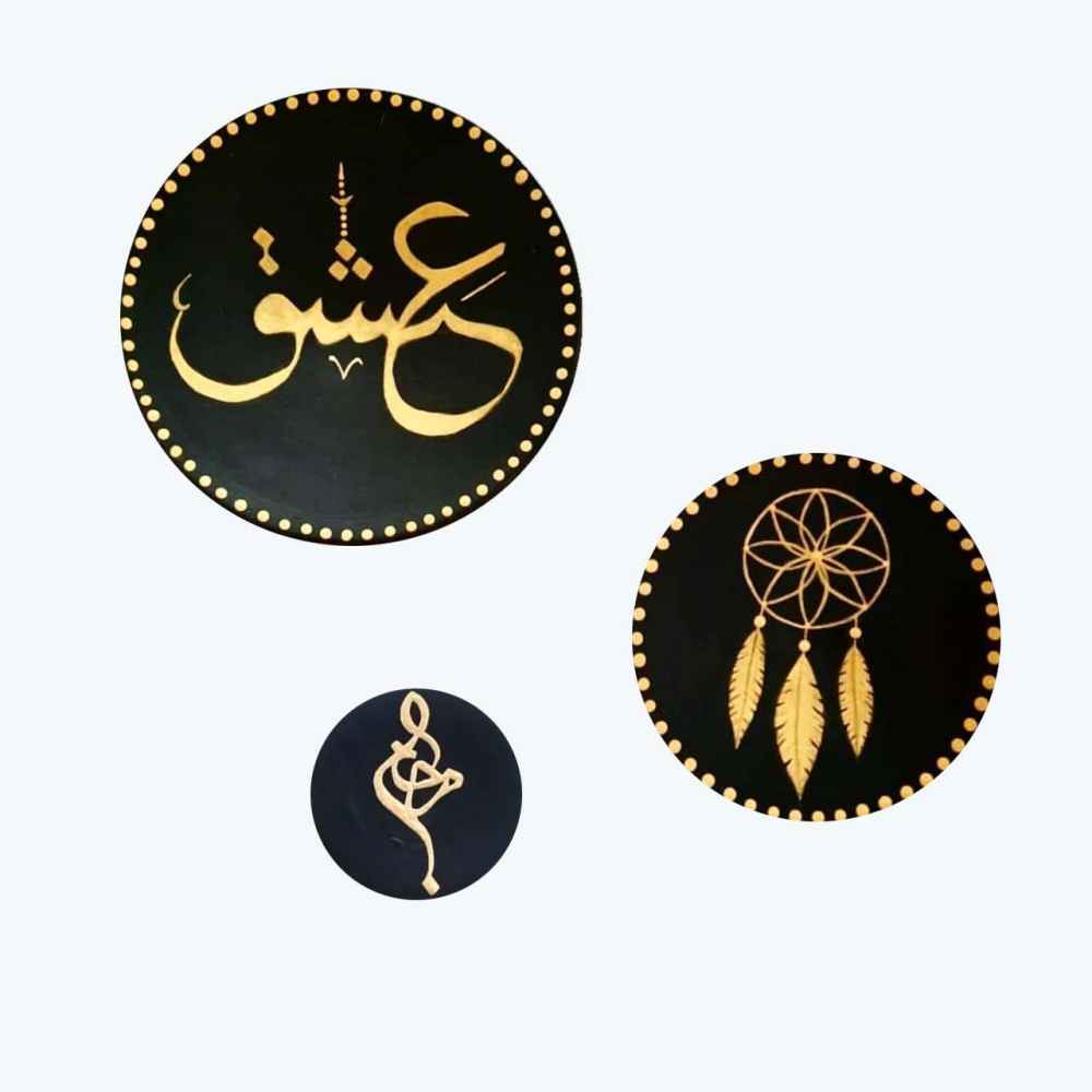 Main image of 三件套 手绘装饰陶瓷盘 爱