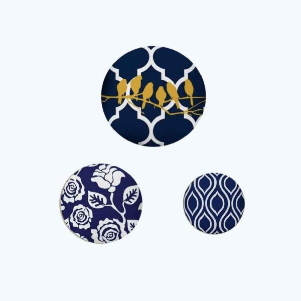 三件套 手绘装饰陶瓷盘 鸟（Parandeh）