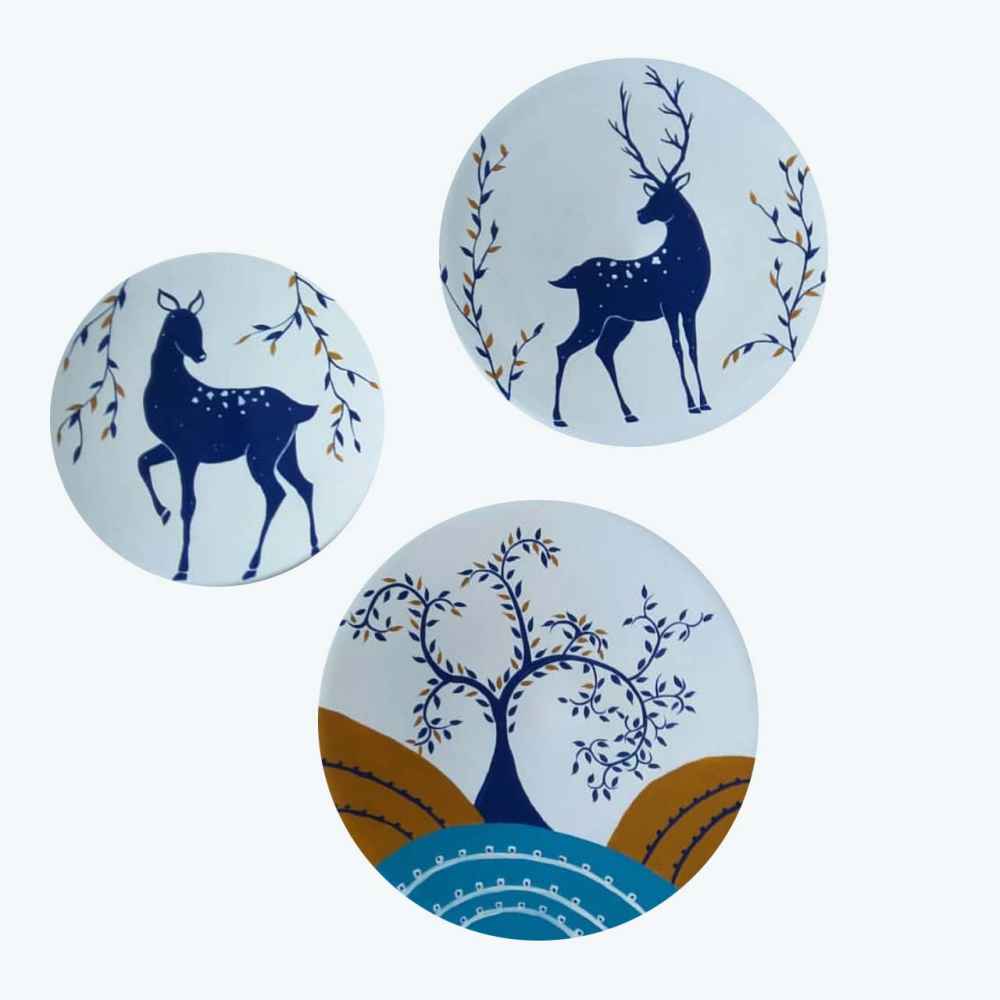 Main image of 三件套 手绘装饰陶瓷盘 情诗（Ghazal）