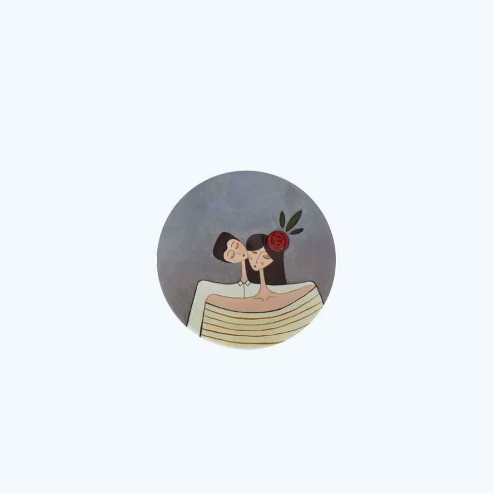 三件套 手绘装饰陶瓷盘 爱之肖像