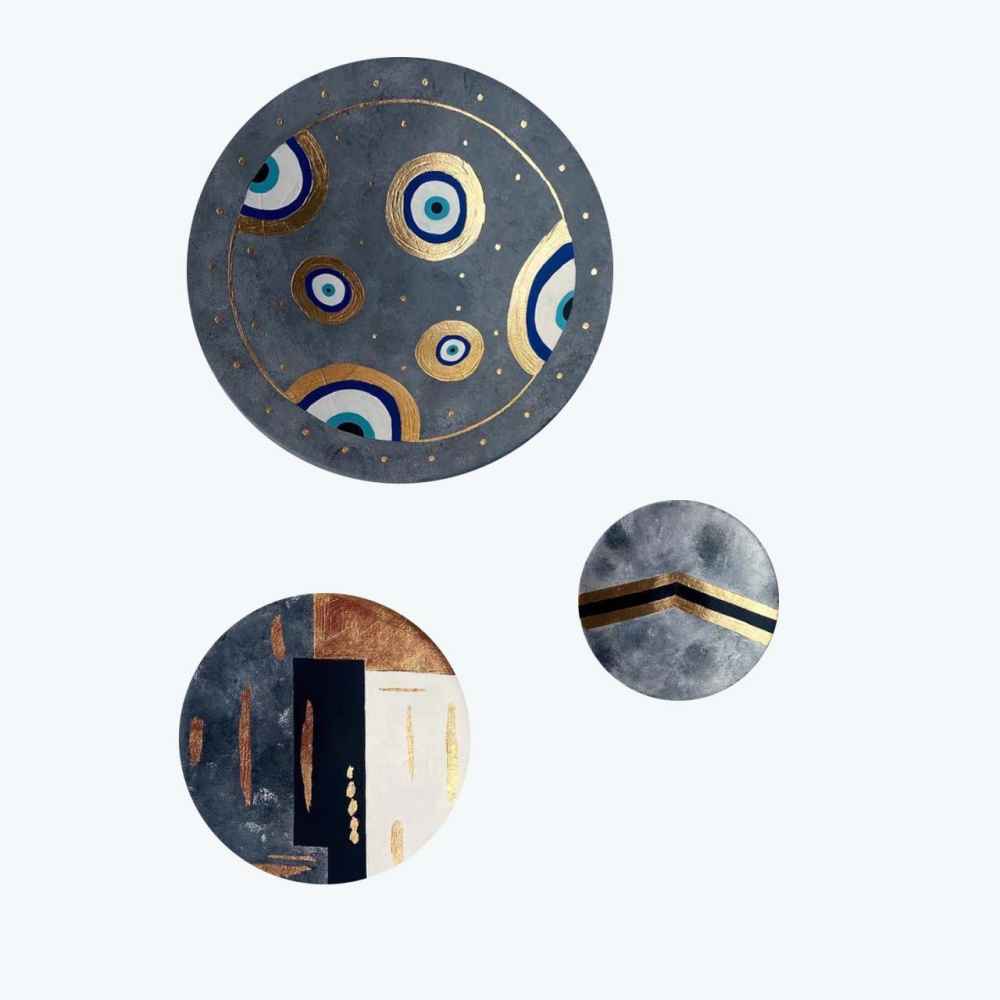 Main image of 三件套 手绘装饰陶瓷盘