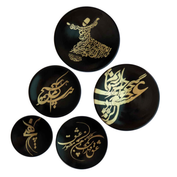 五件套 手绘装饰陶瓷盘 爱情（Eshgh）