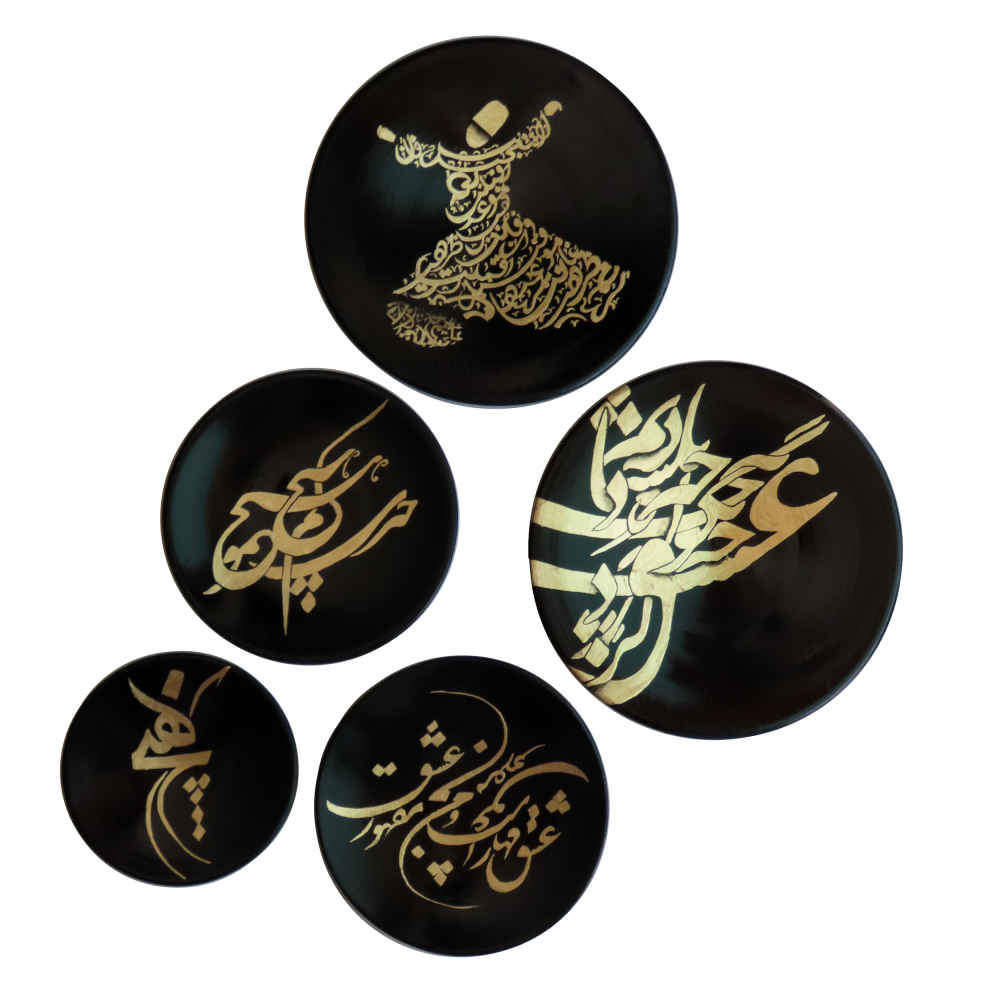 Main image of 五件套 手绘装饰陶瓷盘 爱情（Eshgh）