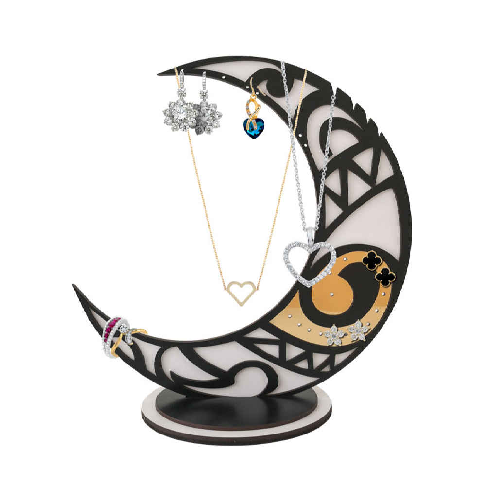 创意木质首饰收纳架 – 型号Moon