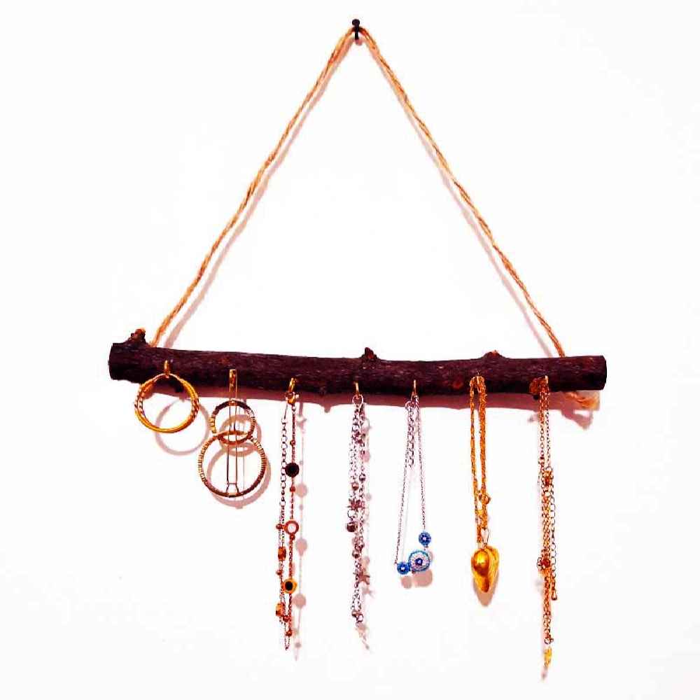 创意木质首饰收纳架 – 型号Rustic（2件装）