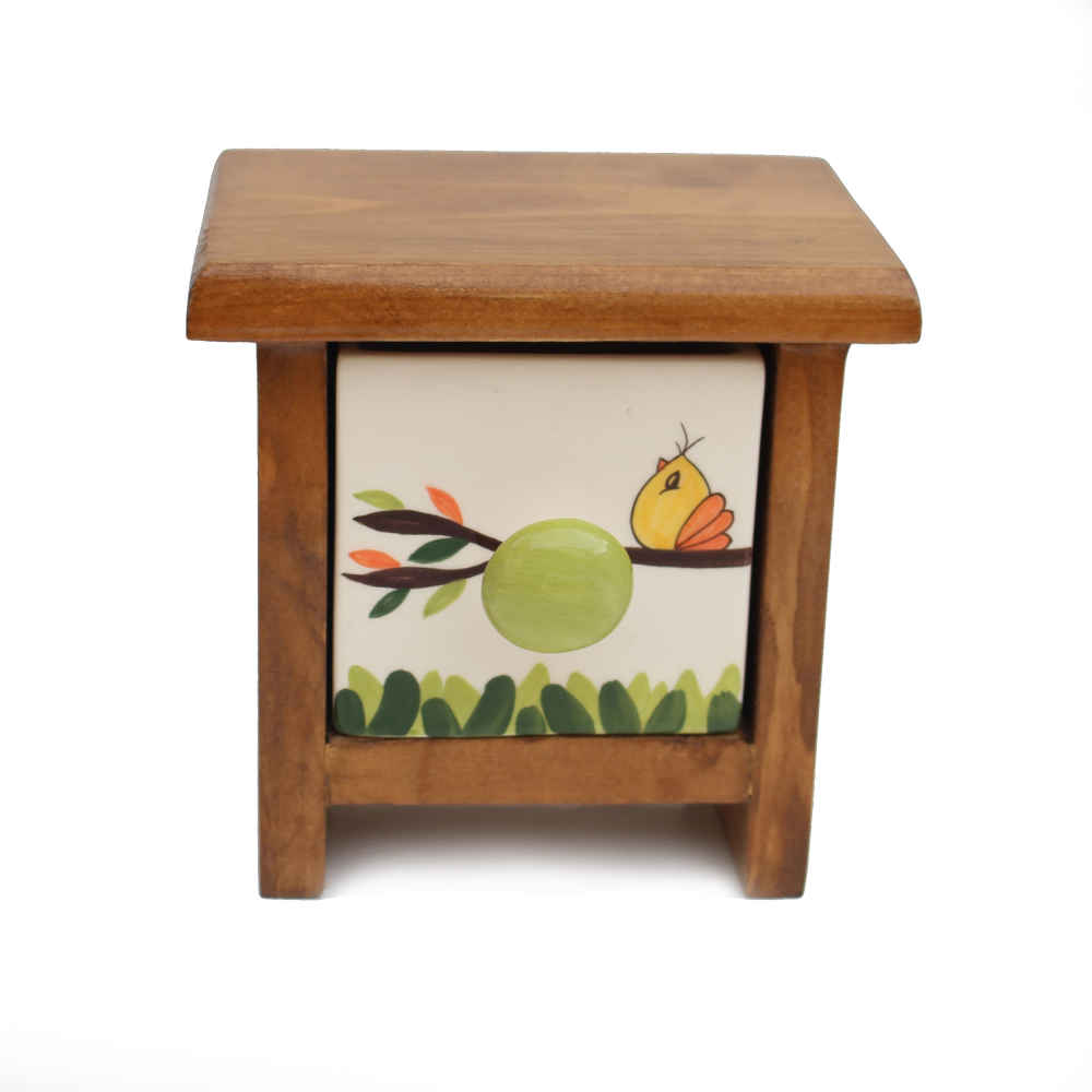 手工制作陶瓷一抽屉柜配木盒